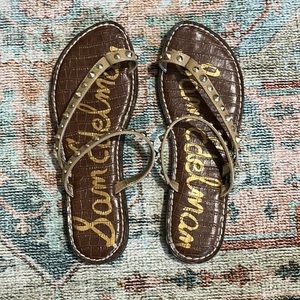 Sam Edelman gold studded sandals
